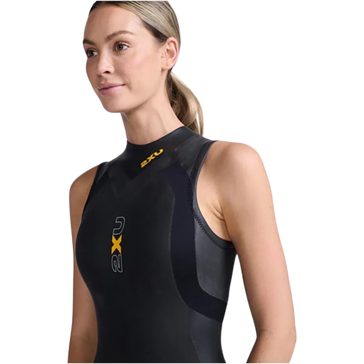 2026 2XU Womens Propel P:1 Ærmeløs Svømmevåddragt WW4995c - Black / Ambition